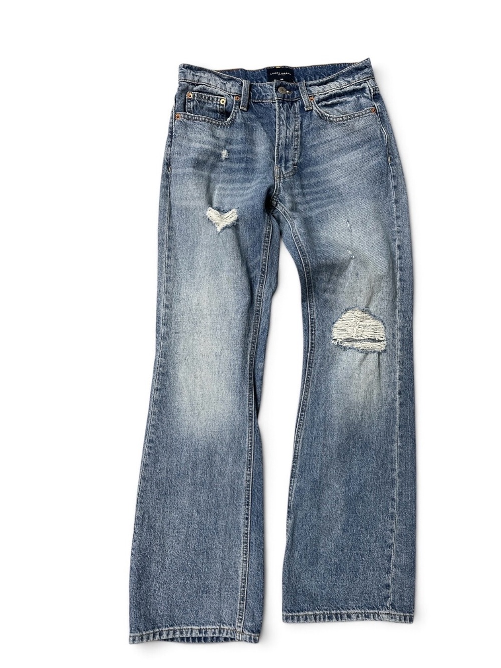 Lucky Brand Blue Distressed Flare Jeans
